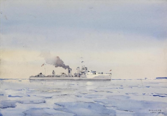 HMS Wolsey in the ice off Libau 1919 jan.(Imperial War Museum UK)