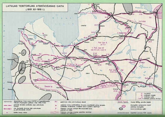 Освобождение территории Латвии от контрреволюционных сил, 1918-1919 год.