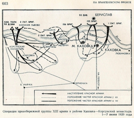 Наступление правобережной группы 13-й армиив районе Каховка-Корсунский монастырь 1-7 июня 1920 года