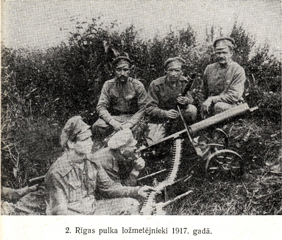 2. Rīgas pulka ložmetējnieki 1917.g