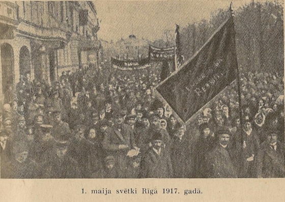 1 maija svētki Rīgā 1917g