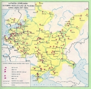 Схема - латышские стрелки на фронтах гражданской войны 1918-1920.