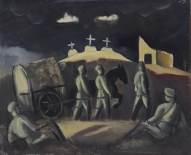 Jāzeps Grosvalds. Trīs krusti (Baltie krusti). 1917. Audekls, eļļa. 57 x 69. LNMM